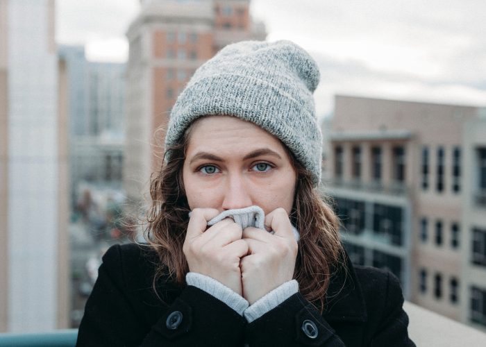 cold woman needs insulating