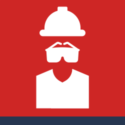 Safety goggles and hard hat