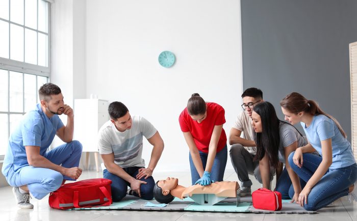 staff being trained in customer resuscitation