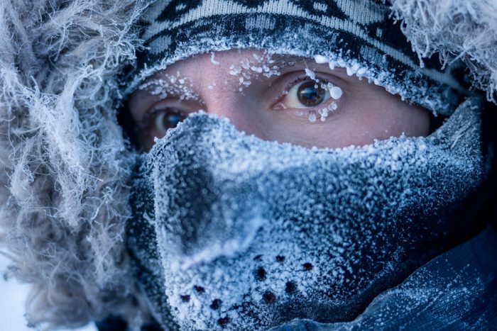 Very cold person