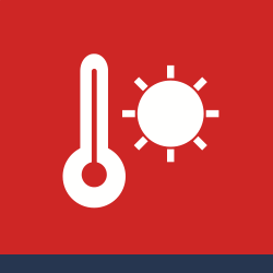 Hot sun and thermometer