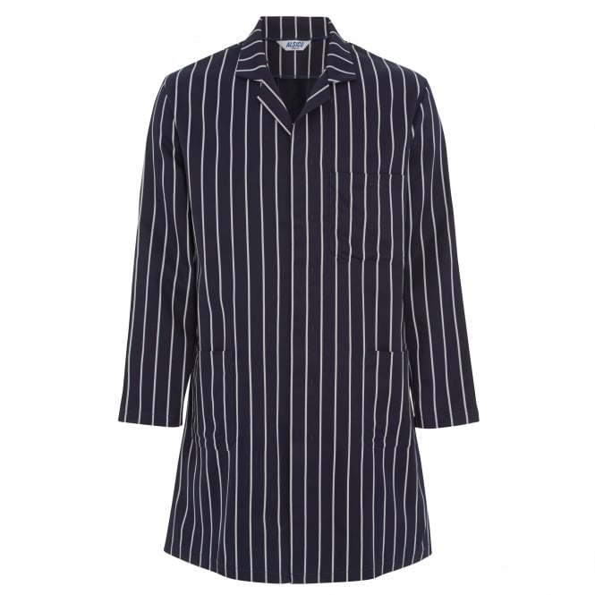 Alsico Butchers Coat White Stripe