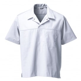 Alsico Short Sleeved Smock Top White S675