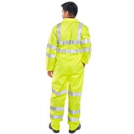 Tesla Fire Retardant Anti Static Boilersuit En471 Saturn Yellow