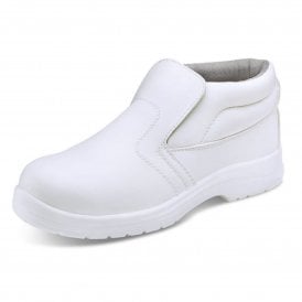 Slip On Steel Toe Cap Non Slip Work Boot White