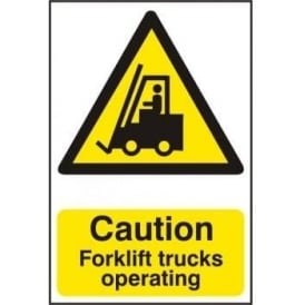 Caution Forklift Trucks operating Sign