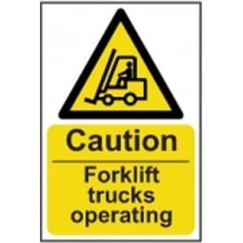 Caution Forklift trucks operating Sign