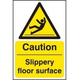Caution Slippery Floor Surface Sign