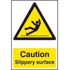 Caution Slippery Floor Surface Sign
