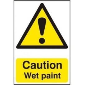 Caution Wet Paint - 200 x 300 PVC
