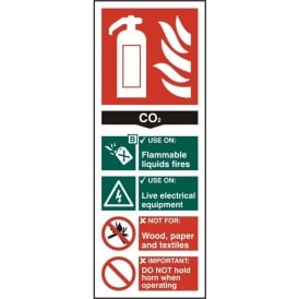 CO2 Fire Extinguisher Sign