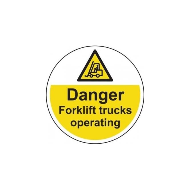 Complete Safety Supplies Danger Forklift Trucks Operating Floor Sign