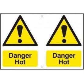 Danger Hot Sign - 2 per sheet