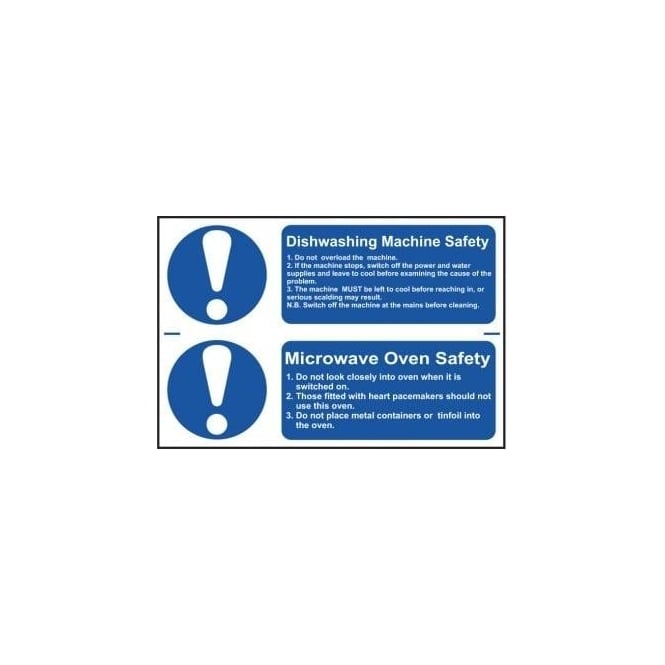 Complete Safety Supplies Dishwashing/Microwave Safety Sign (2 per sheet)