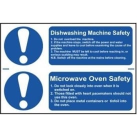 Dishwashing/Microwave Safety Sign (2 per sheet)