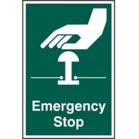 Emergency Stop Button Sign