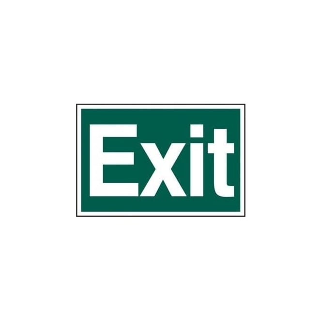 Complete Safety Supplies Exit Sign - Self Adhesive Semi Rigid PVC