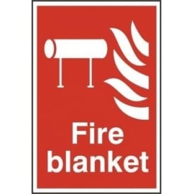 Fire Blanket Sign - Self Adhesive Semi Rigid PVC - 200 x 300