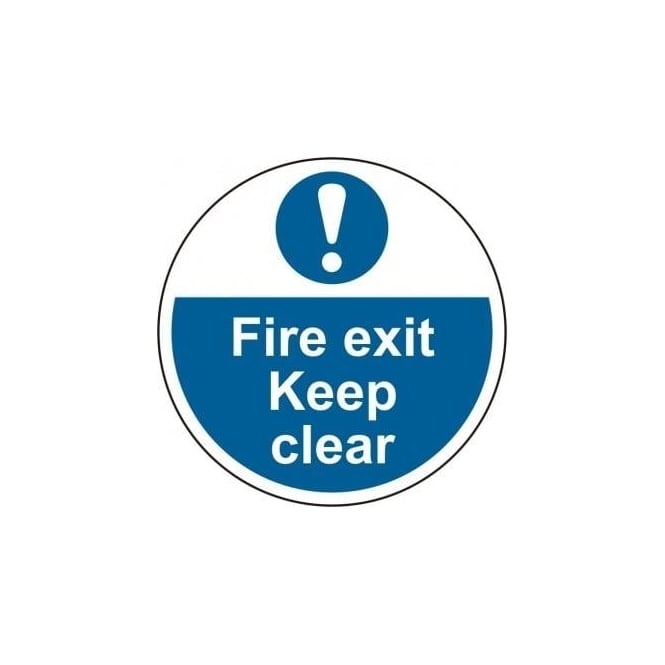 Complete Safety Supplies Fire Exit Keep Clear Floor Sign