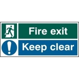 Fire Exit Keep Clear Sign