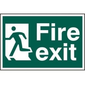 Fire Exit Sign with Running Man Left Without Arrow 