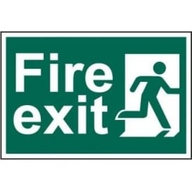 Fire Exit sign with Running Man Right