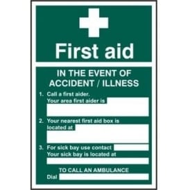 First Aid Information Sign