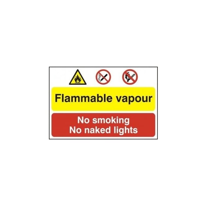 Complete Safety Supplies Flammable Vapour, No Smoking, No Naked Lights Sign