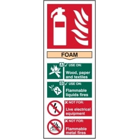 Foam Fire Extinguisher Sign