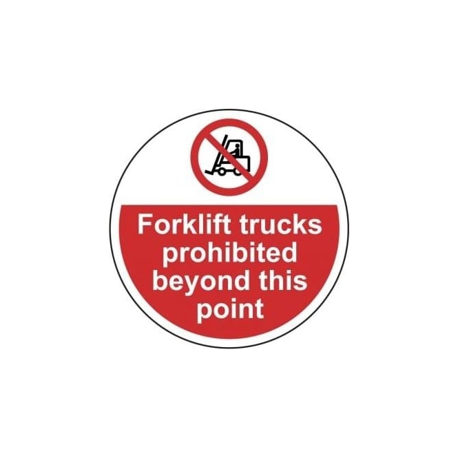 Complete Safety Supplies Forklift Truck Prohibited Beyond This Point Floor Sign