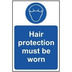 Hair Protection Must be Worn Sign