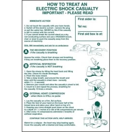 How To Treat An Electric Shock Sign