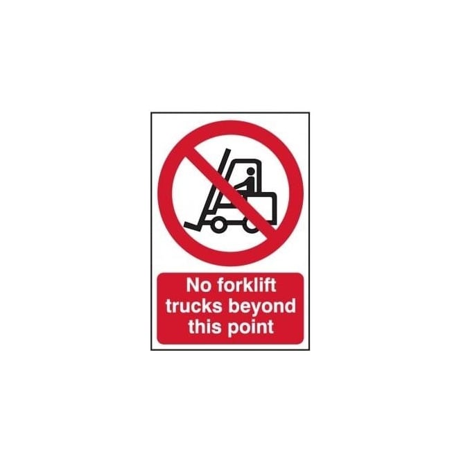 Complete Safety Supplies No forklift Trucks Beyond This Point Sign