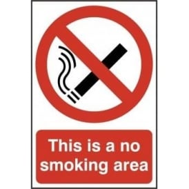 No Smoking Area Sign