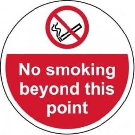 No Smoking Beyond This Point Floor Sign