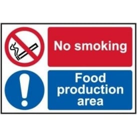 No Smoking/Food Preparation Area Sign