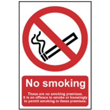 Lasting Impressions 'No Smoking - These Are No Smoking Premises' Sign
