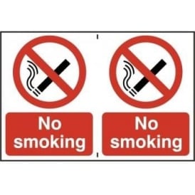 No Smoking Sign 2 per sheet