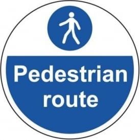 Pedestrian Route Floor Sign