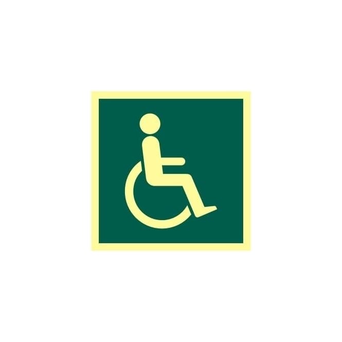 Complete Safety Supplies Photoluminescent Disabled Sign - Health & Safety Signage