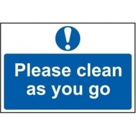 Please Clean As You Go Sign