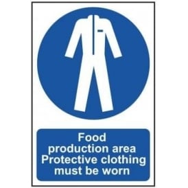 Protective Clothing for Food Production Sign
