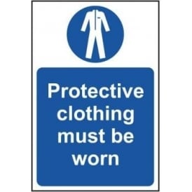 Protective clothing must be worn sign