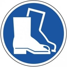 Protective Footwear Area Floor Sign