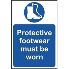 Protective Footwear Must Be Worn Sign