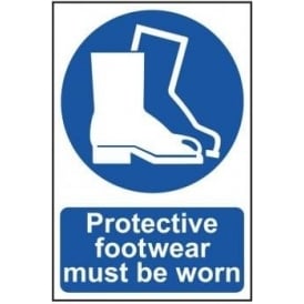 Protective Footwear Must Be Worn Sign