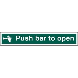 Push Bar To Open Sign