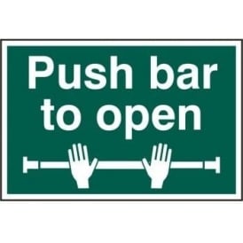 Push Bar To Open Sign