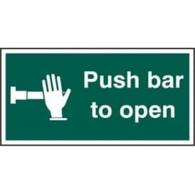 Push Bar To Open Sign