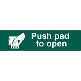 Push Pad To Open Sign